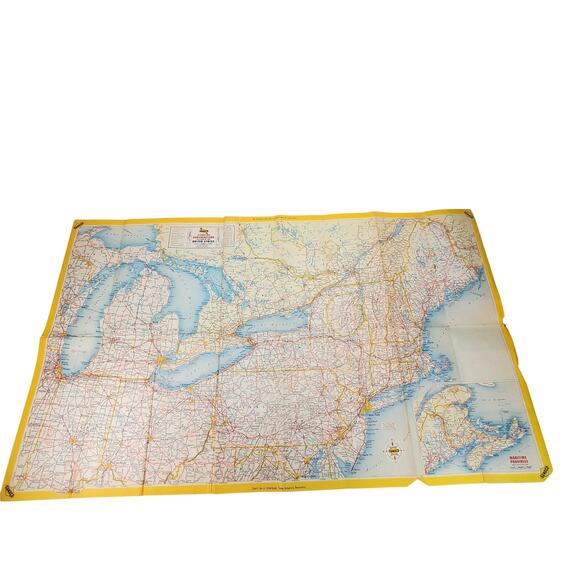 Sunoco Highway Map of Eastern North Eastern US 1962 Vtg Lithographed - Picture 1 of 14